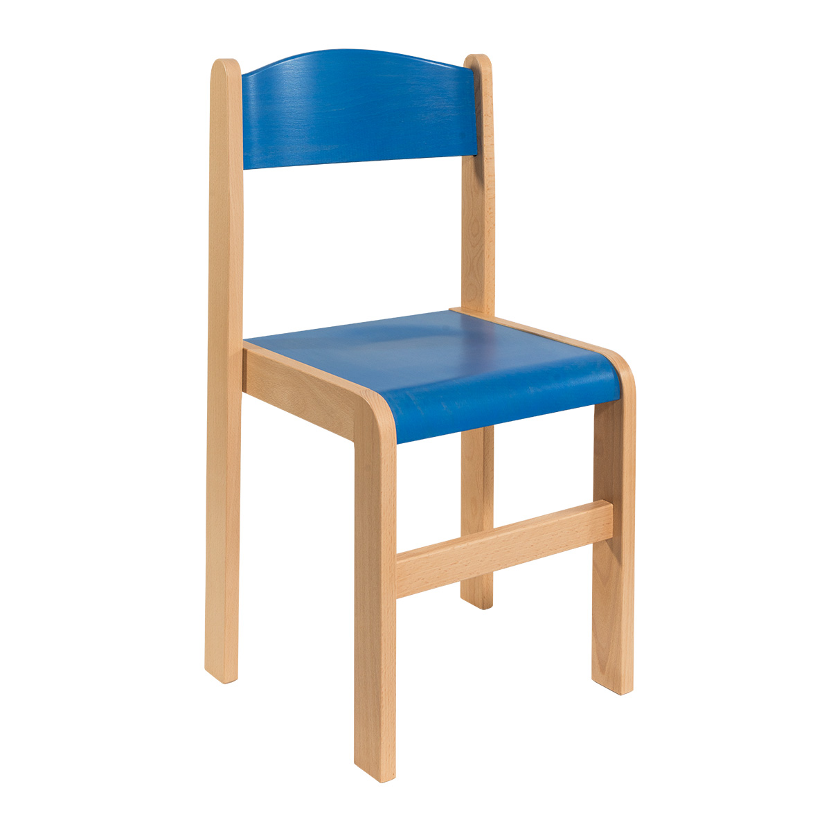 Detská stolička, Model 02, z bukového masívu, farebná